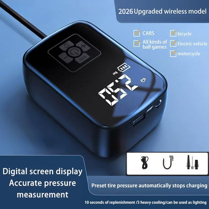 Portable Electric Air Compressor Pump for Car, Bike & Motorcycle Tires