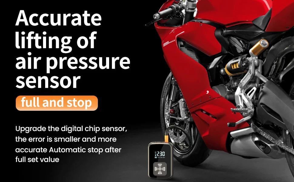 Portable Electric Air Compressor Pump for Car, Bike & Motorcycle Tires