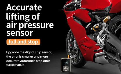 Portable Electric Air Compressor Pump for Car, Bike & Motorcycle Tires