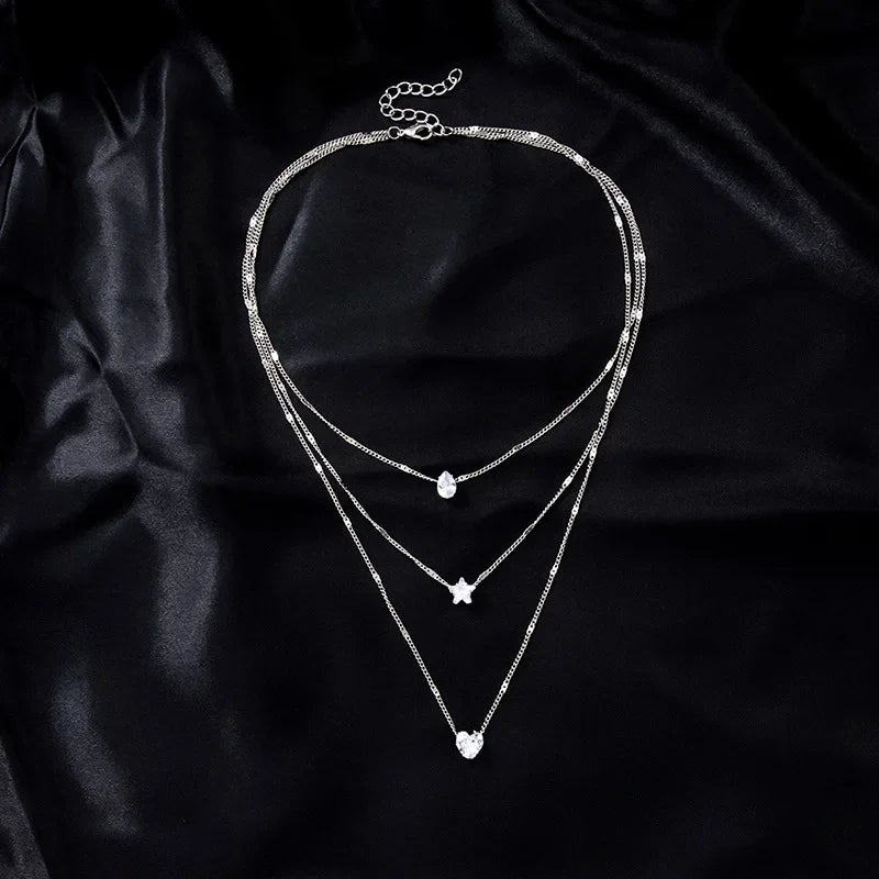 Heart Pendant Necklace (CZ)