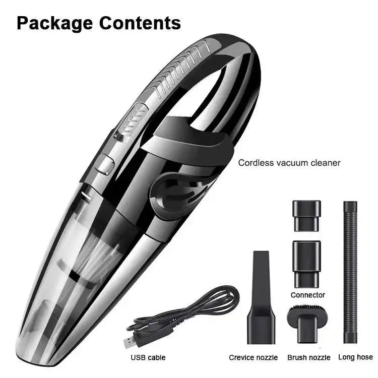 Portable Car Wireless Vacuum Cleaner - Powerful Suction - Rechargeable